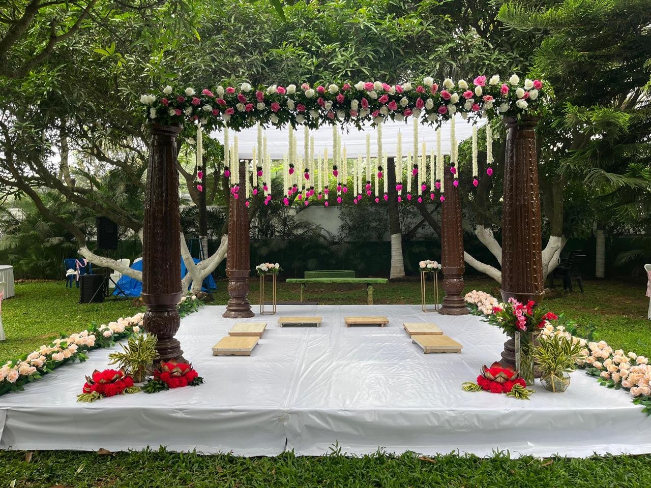 Under The Mango Trees wedding setup